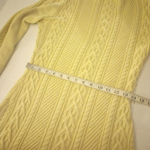 Cable knit turtle/cowl neck tunic viscose and nylon sweater/dress - Picture 10 of 12